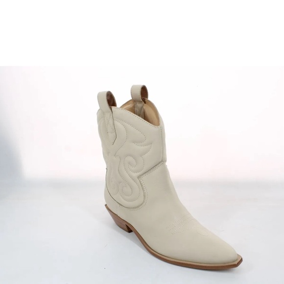 Schutz Womens Zachy Ivory Cowboy, Western Boots Size 8 - Picture 4 of 4